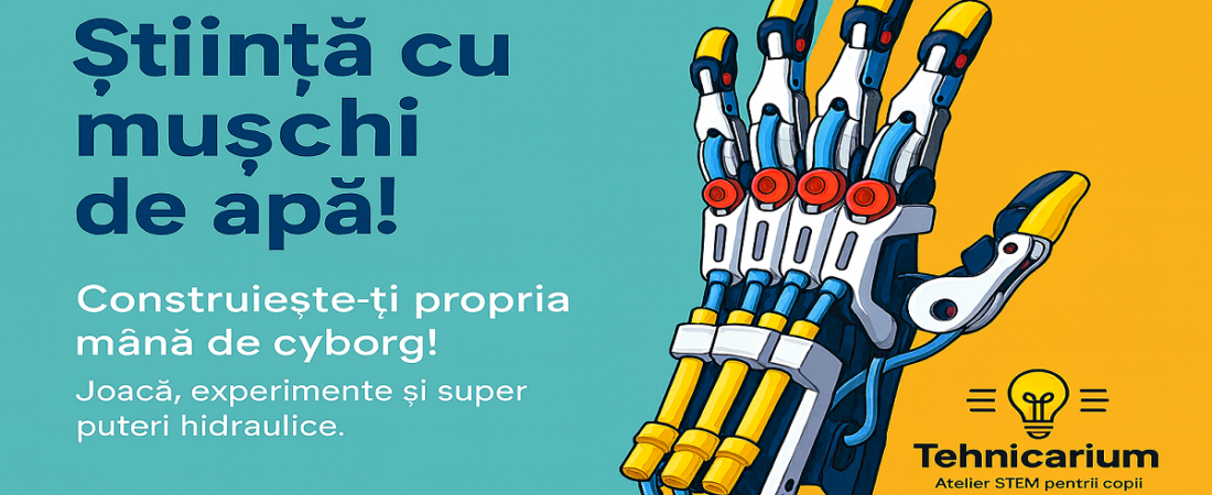 Știință cu mușchi de apă – Construiește-ți propria mână de cyborg!